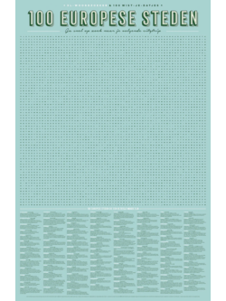 Stratier XL-spelposter 65x100cm europese steden