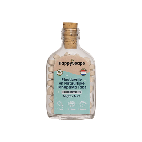 Happy  Soaps Tandpasta tabs plastiekvrij mighty mint zonder fluoride