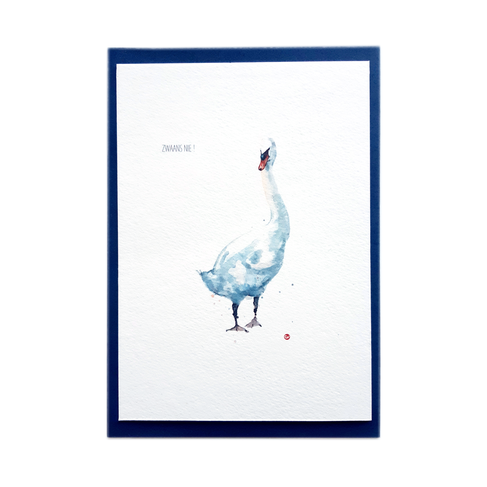 Mood Aquarel postkaart zwaans nie