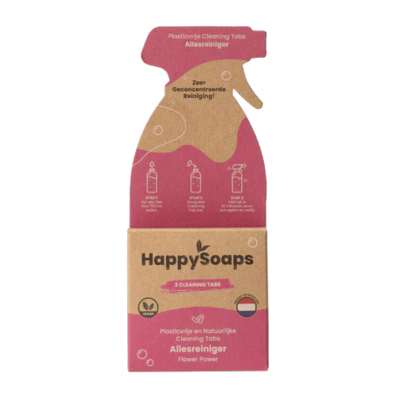 Happy  Soaps Cleaning Tabs - Allesreiniger - Flower Power