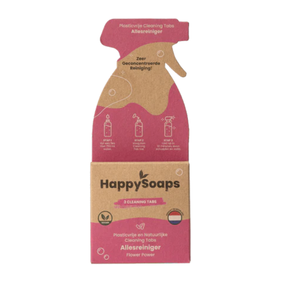Happy Soaps Cleaning Tabs - Allesreiniger - Flower Power