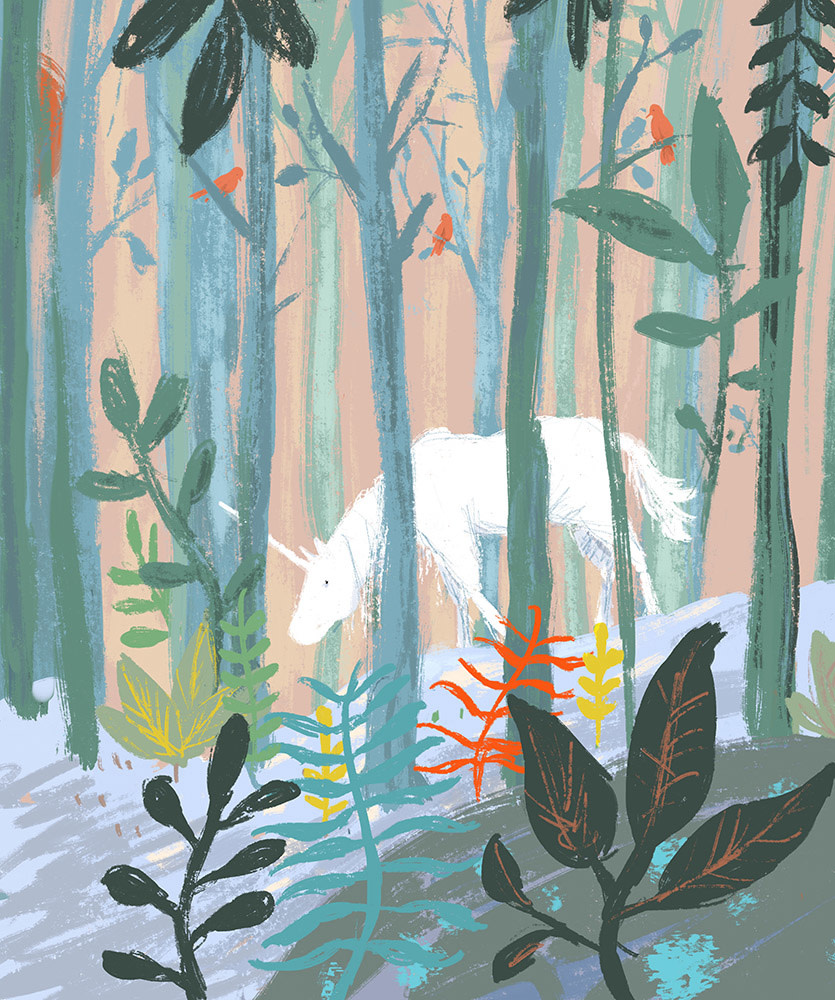 Willy Leung Grafiek unicorn zonder kader