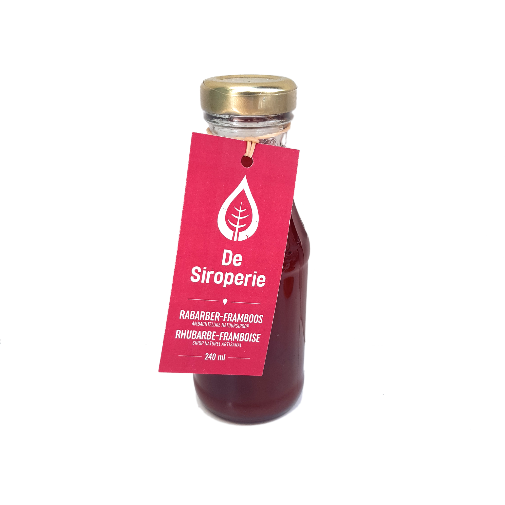 De Siroperie Siroop 240ml rabarber-framboos