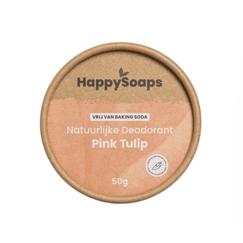 Happy  Soaps Natuurlijke deodorant voor de gevoelige huid-pink tulip