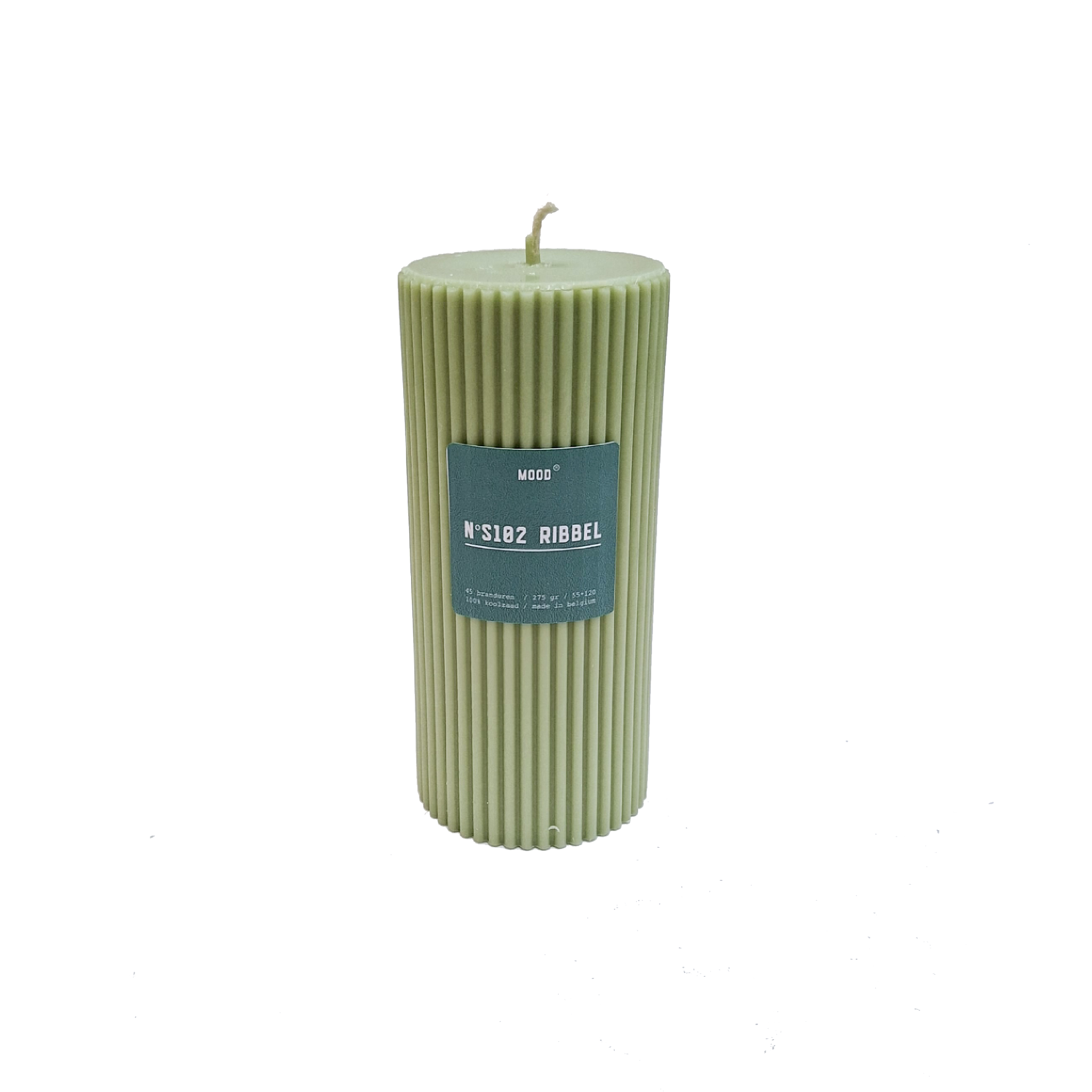 Mood Ecologische stompkaars ribbel 12cm