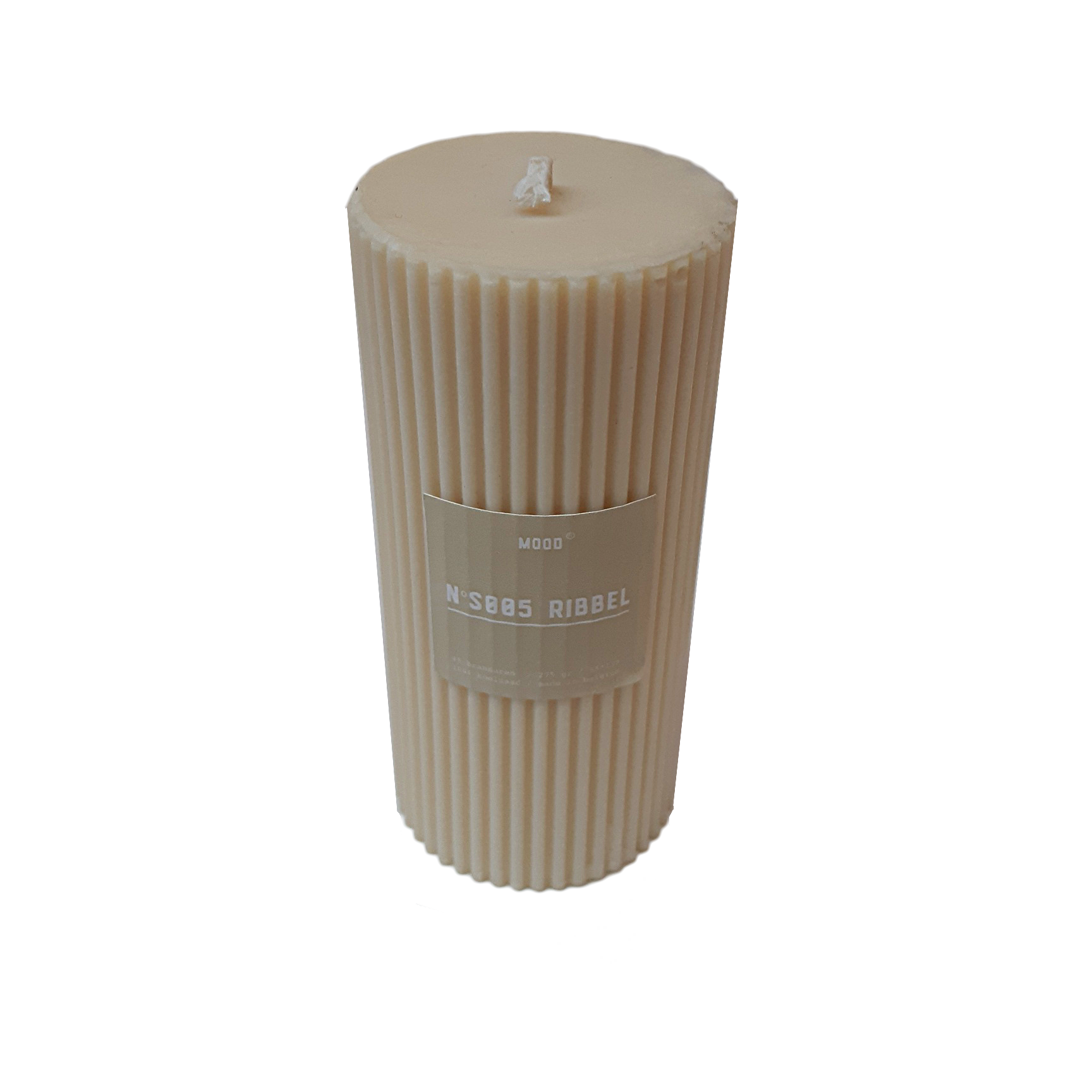 Mood Ecologische stompkaars ribbel 12cm
