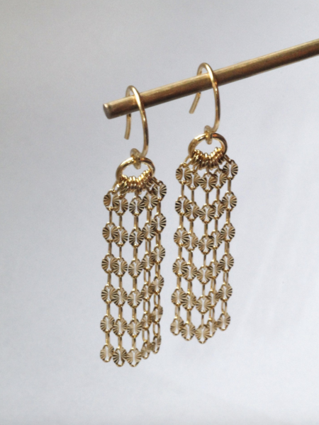 Small wish earrings gold