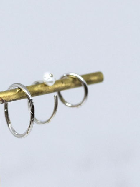 Laure De Mees Large hoop zilver