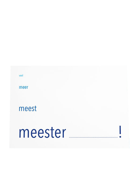 Wenskaart meester