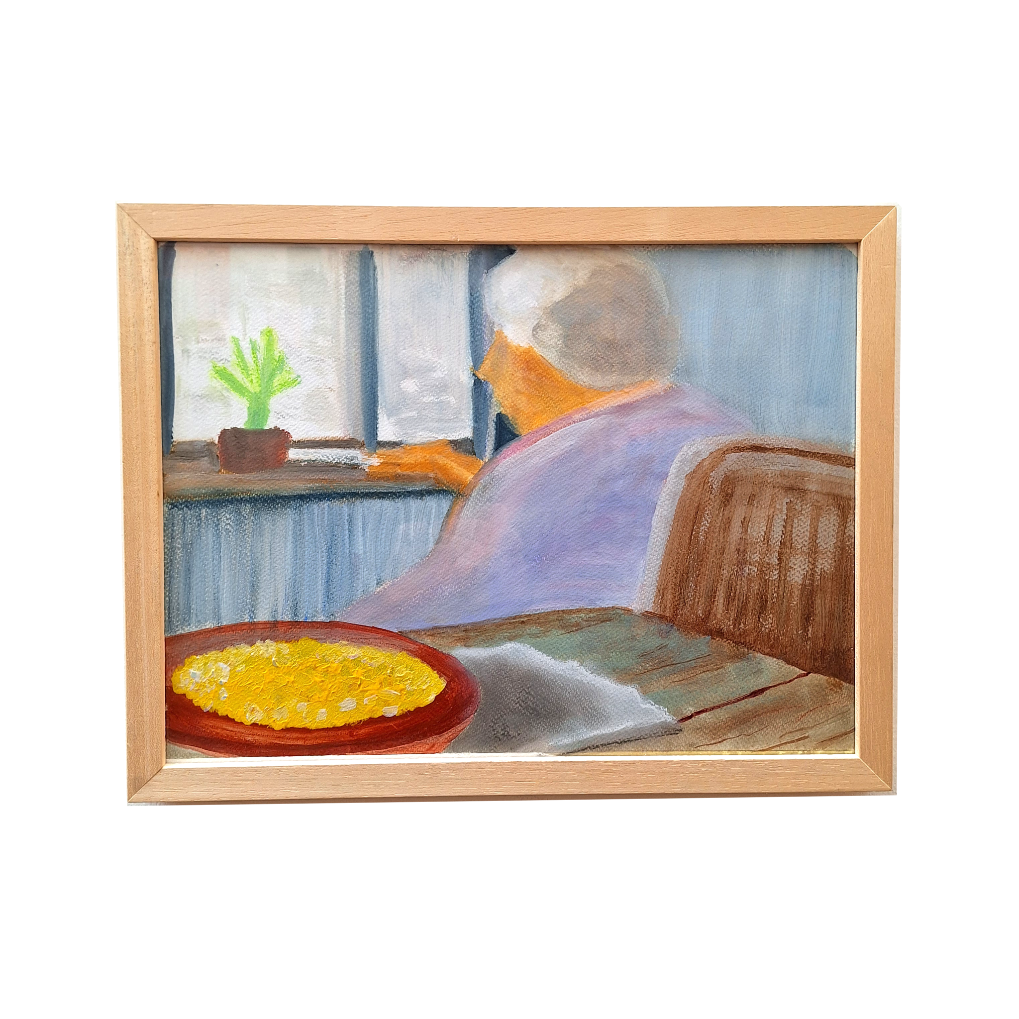 Schilderij rijstpap van de bomma