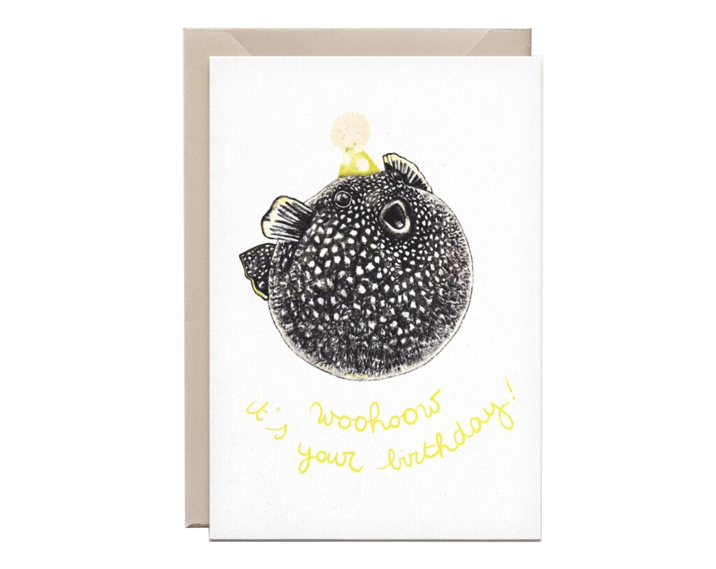 Kathings Wenskaart blowfish