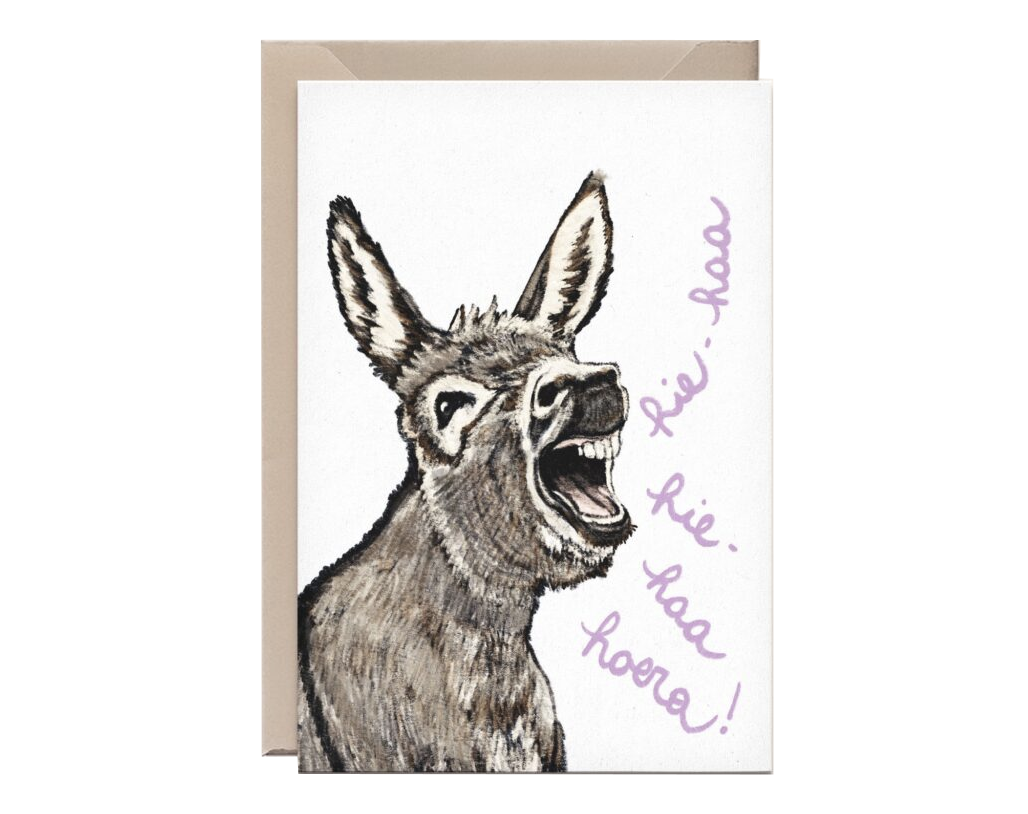 Kathings Wenskaart ezel