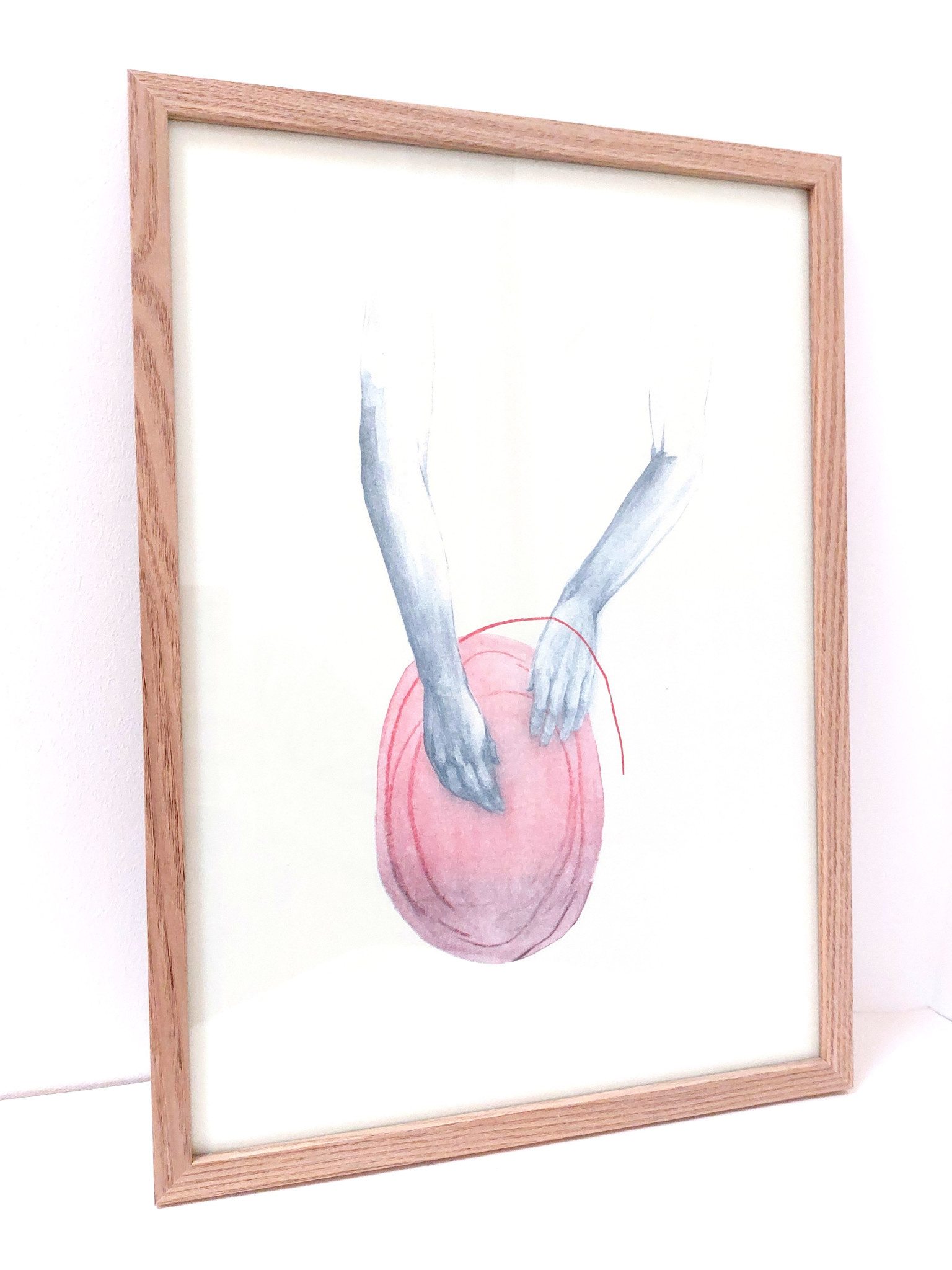 Eline Veer Print handen A3 met kader