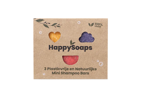 Happy  Soaps Mini shampoo bars set van 3