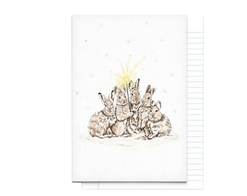 Kathings Nieuwjaarsbrief sneeuwhazen