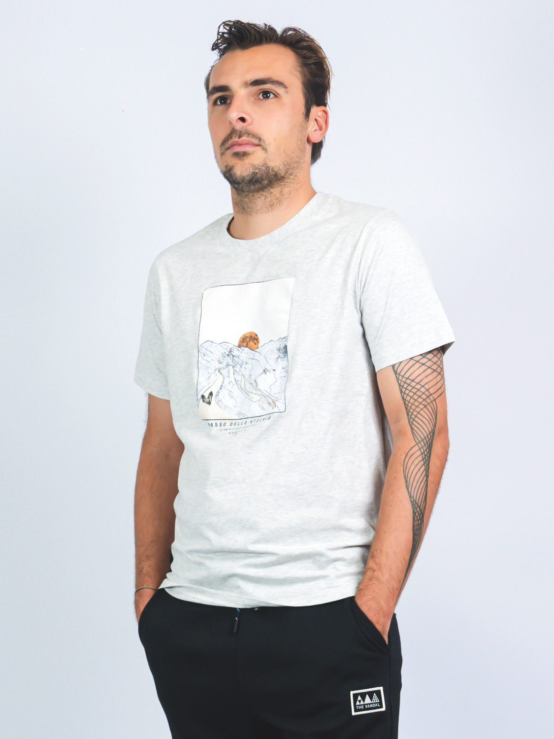 The Vandal T-shirt stelvio cream heather grey