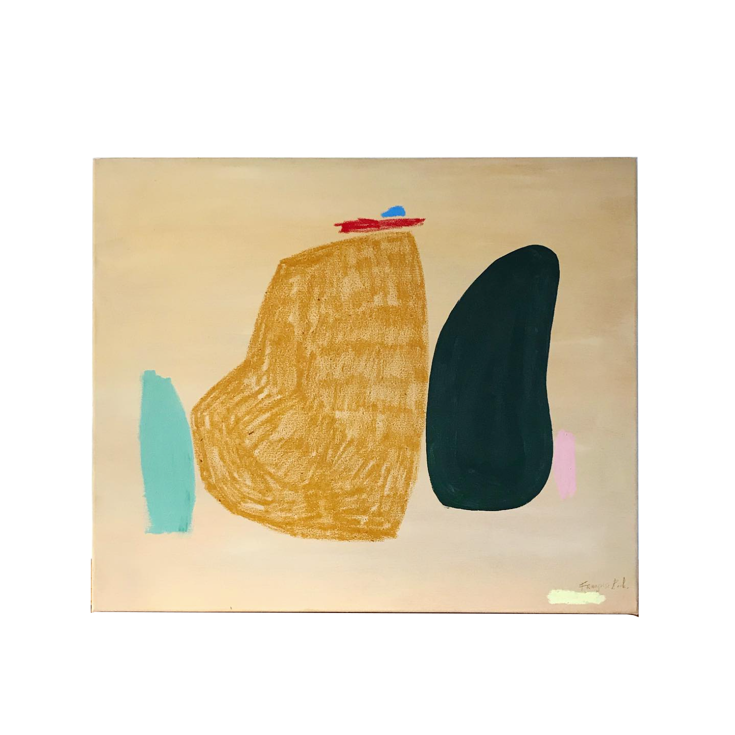 Francoise Beck Schilderij yellow series 1-01 formaat 50x60 cm