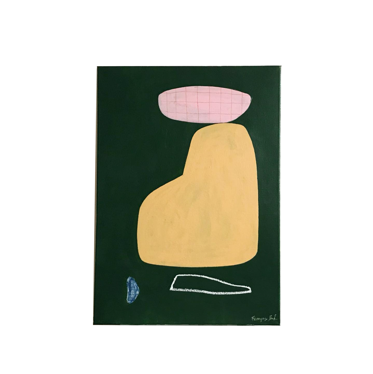 Francoise Beck Schilderij green series 2-06 formaat 70x50 cm