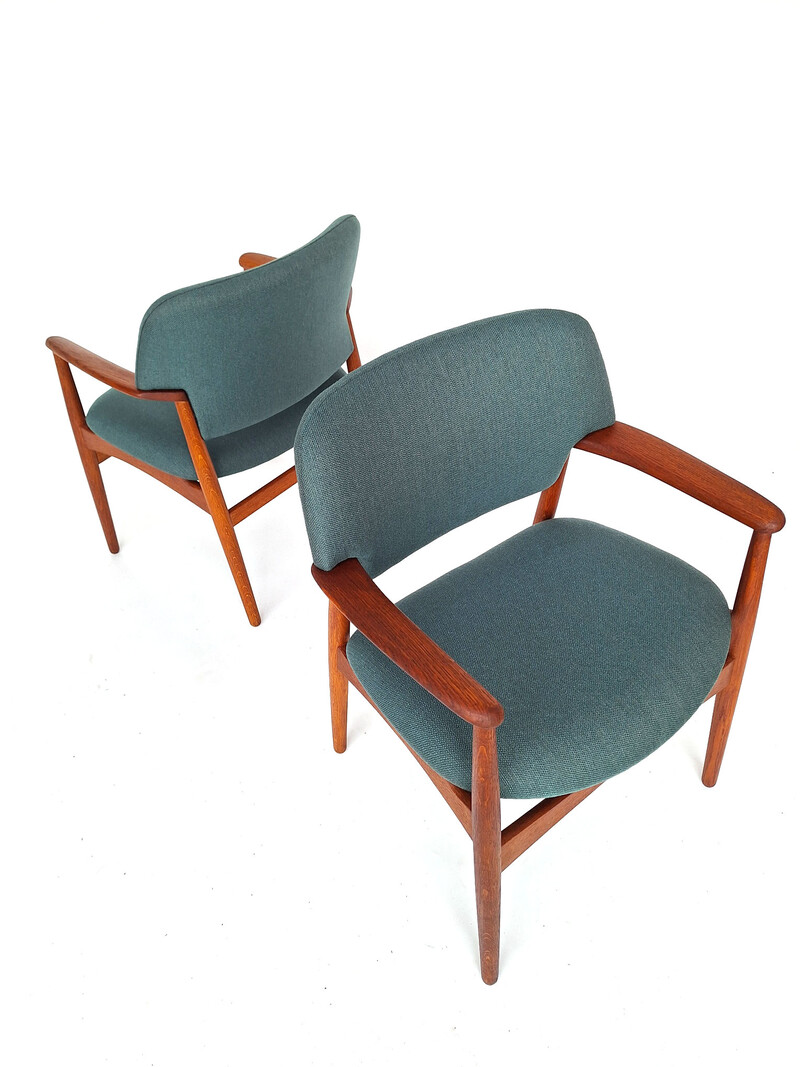 Vintage armstoel ejnar larsen en aksel bender madsen voor fritz hansen