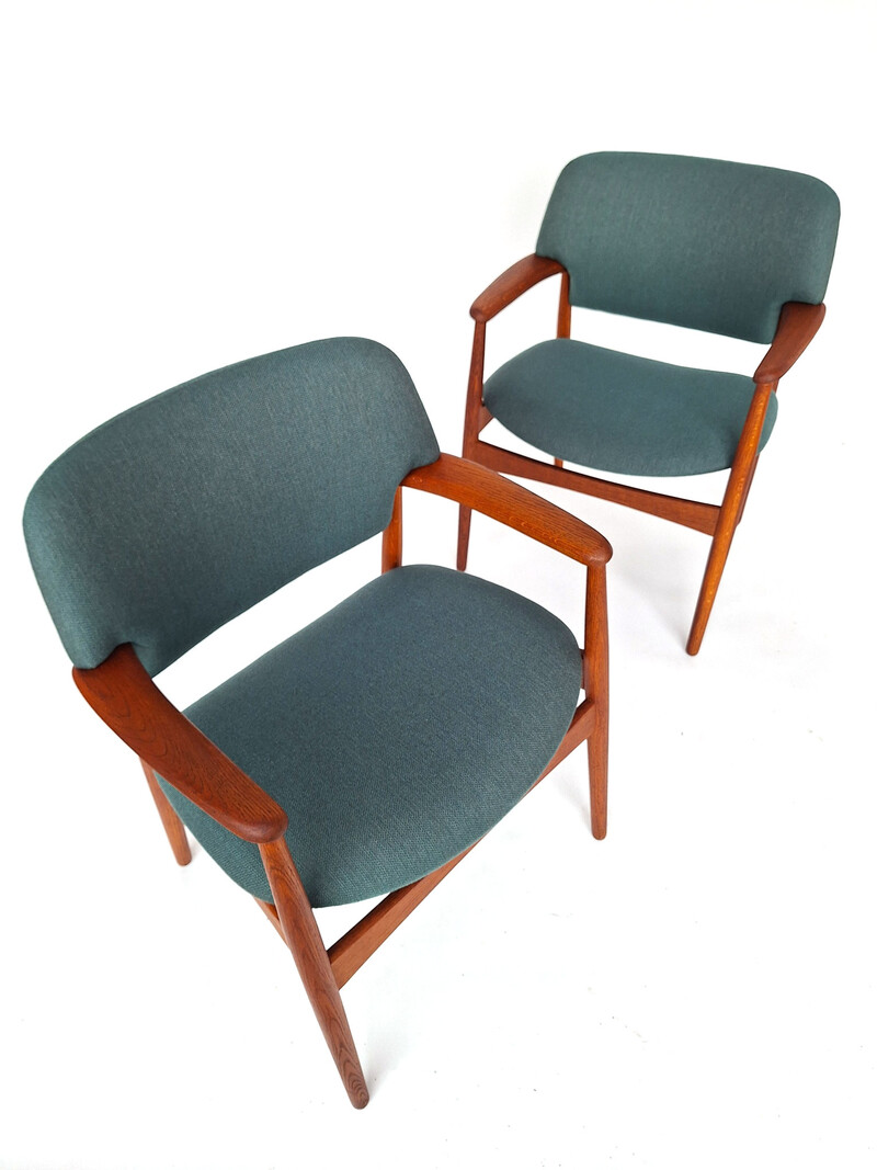Vintage armstoel ejnar larsen en aksel bender madsen voor fritz hansen