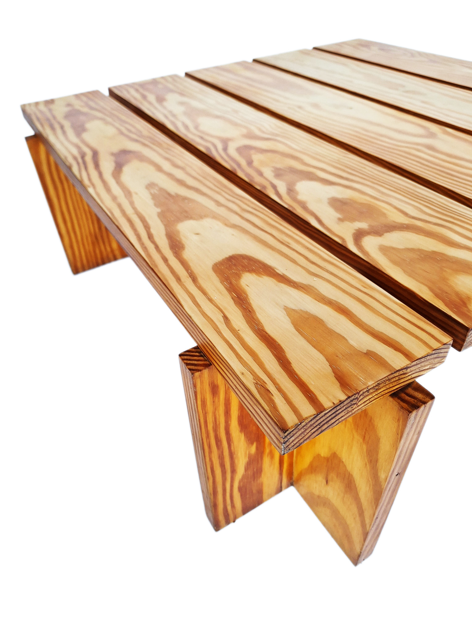 Vintage salontafel vurenhout stijl sven larsson 85x85 x h30cm