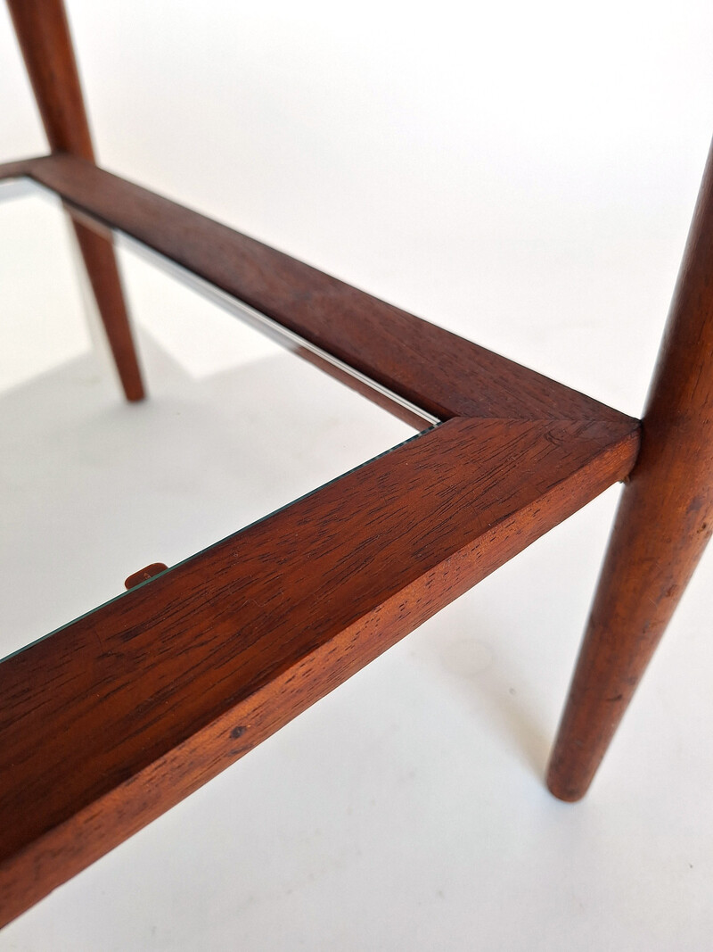 Vintage salontafel met omkeerbaar blad  125x52 x h45cm