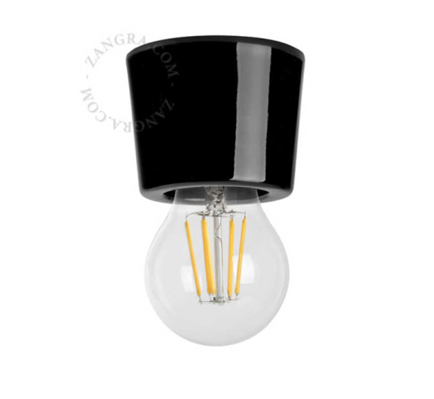 Zangra Lamp zwart porselein annie.b