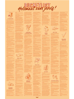Stratier XL-spelposter 65x100cm bucketlist helemaal voor jezelf