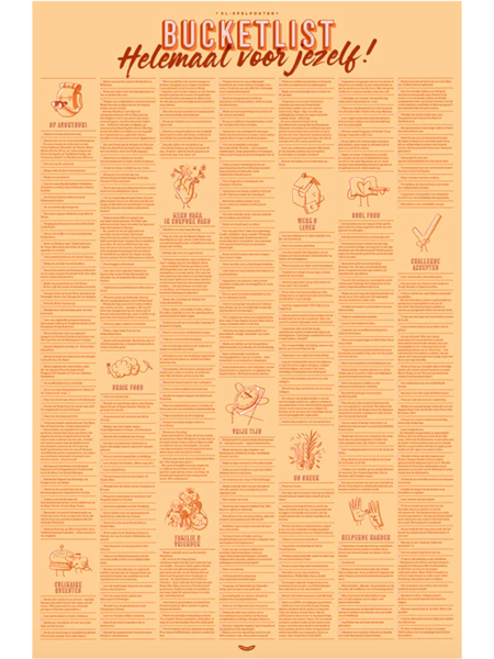 Stratier XL-spelposter 65x100cm bucketlist