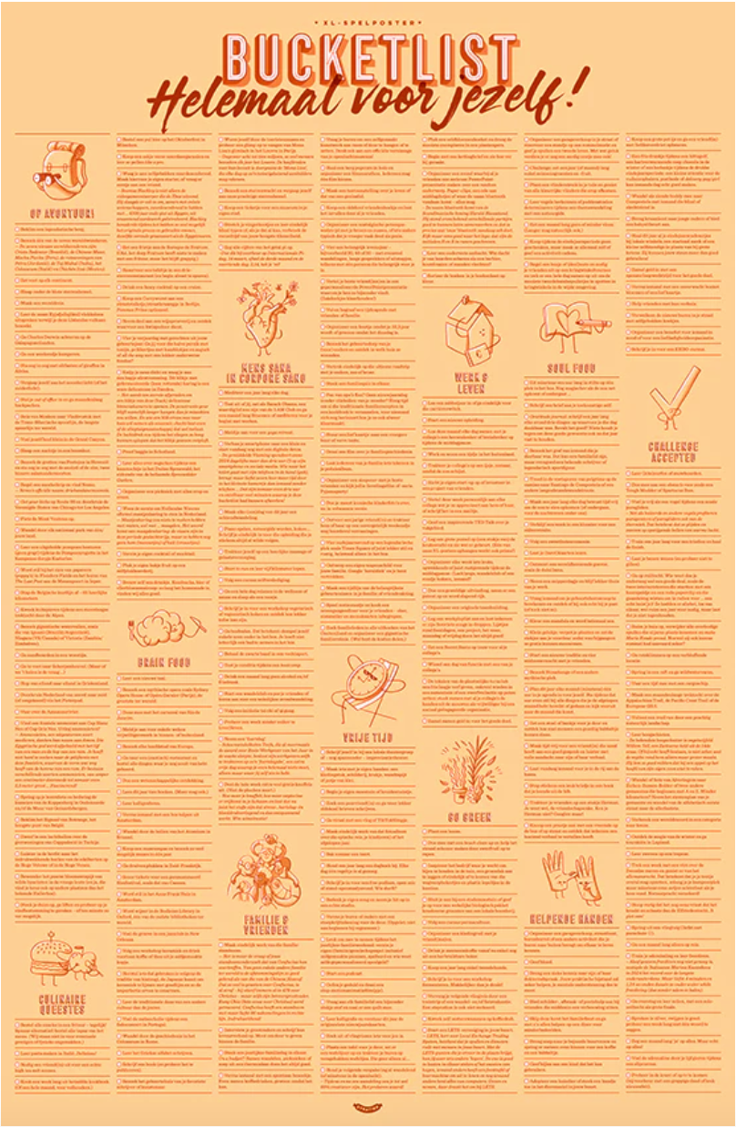 Stratier XL-spelposter 65x100cm bucketlist