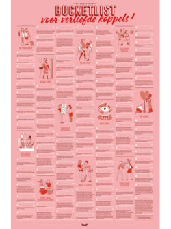 Stratier XL-spelposter 65x100cm bucketlist voor verliefde koppels