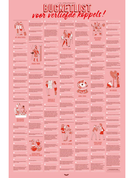 Stratier XL-spelposter 65x100cm bucketlist voor verliefde koppels