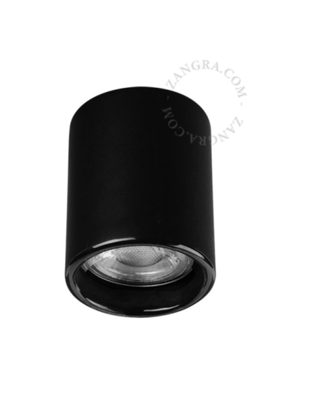 Porseleinen opbouwspot aglae Ø 6 cm zwart