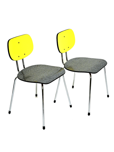 GERESERVEERD Vintage set 2 stoelen willy van der meeren voor tubax