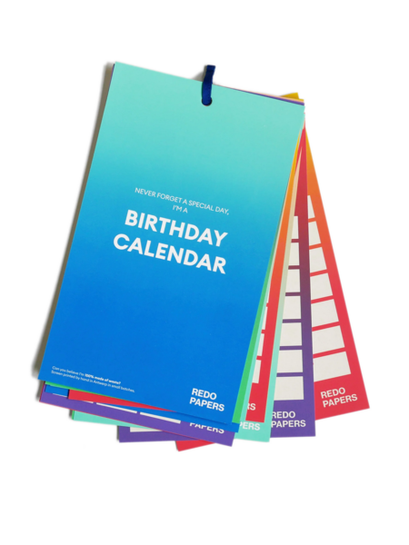 Redopapers Birthday calendar