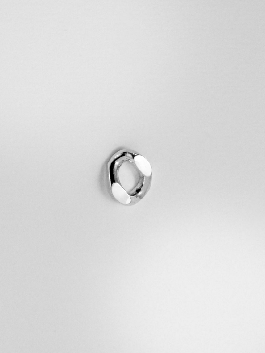 Laure De Mees Chunky link stud full zilver