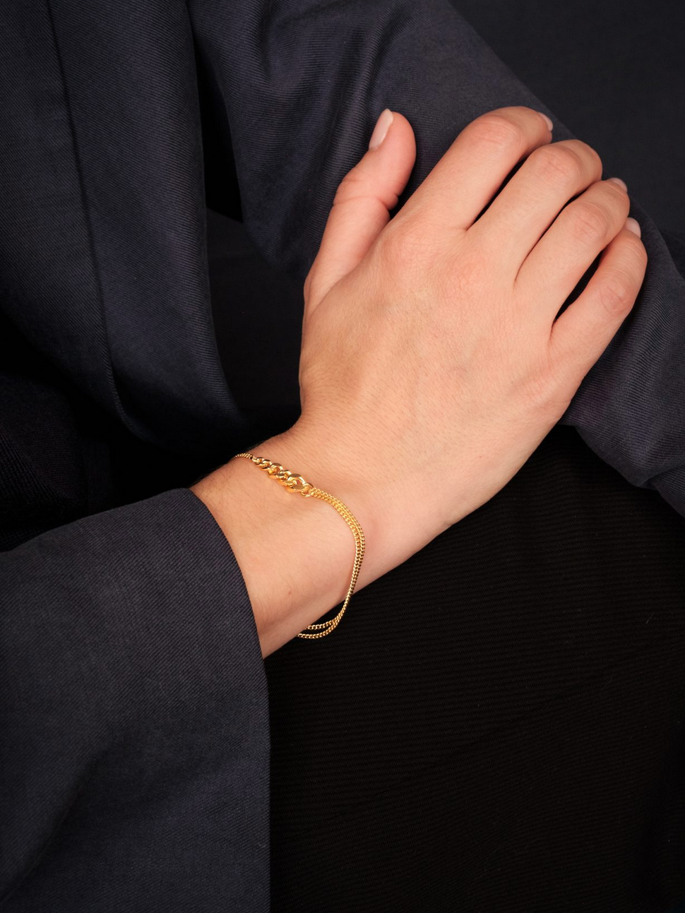 Laure De Mees Connected link bracelet goud