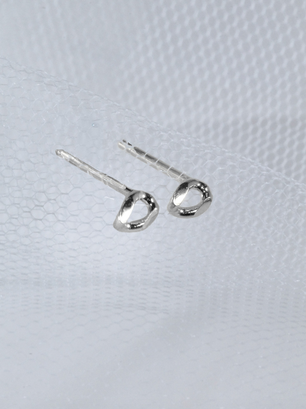 Laure De Mees Tiny link stud zilver (stukprijs)