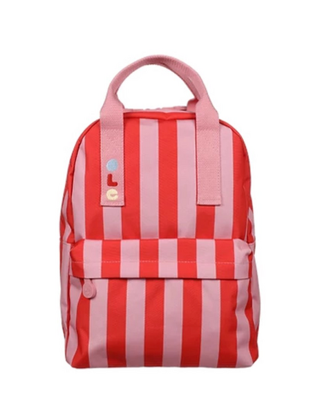 Ole Rugzak medium stripe poppy red + litchy