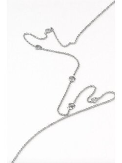 Laure De Mees Organic flakes necklace silver