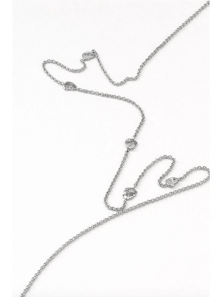 Laure De Mees Organic flakes necklace silver