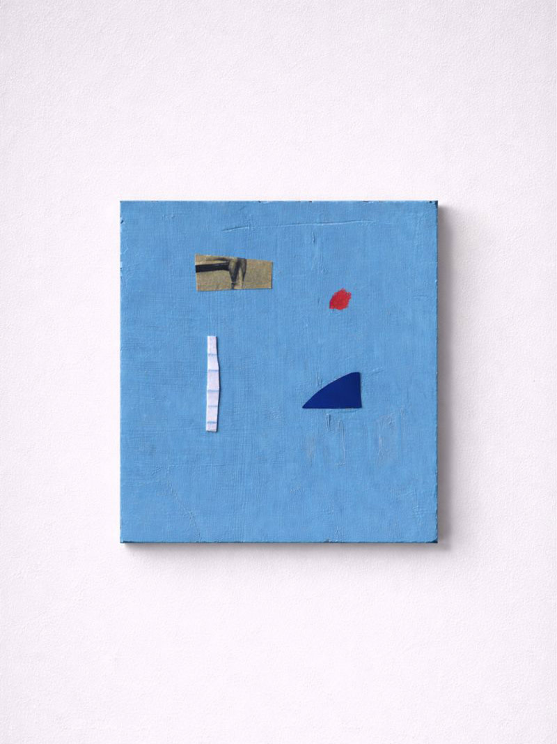 Francoise Beck Blokje 'blauw' formaat 9x9cm