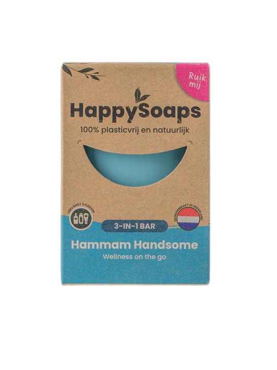 Happy  Soaps 3-in-1 travel wash bar hammam handsome