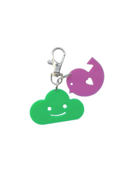 Plumo Sleutelhanger geluksvogel en gelukswolk diverse kleuren