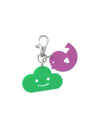 Plumo Sleutelhanger geluksvogel en gelukswolk diverse kleuren