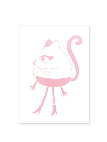 Plumo Wenskaart gelaarsde kat