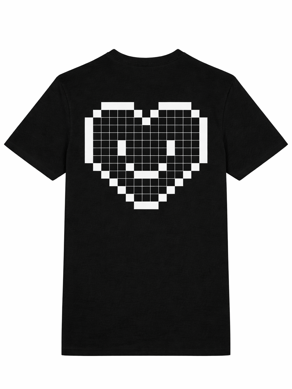 Plumo T-shirt zwart met wit hart
