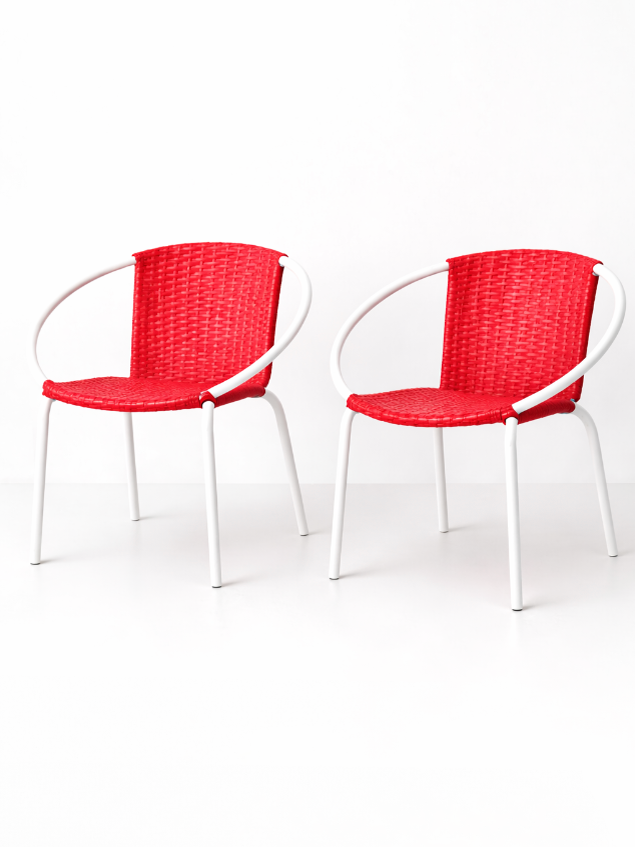 Vintage terrasstoelen set van 2