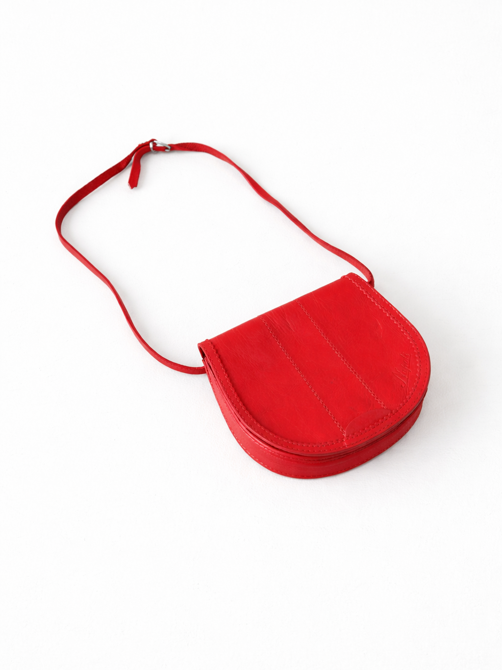 Vintage handtas rood 17x15cm