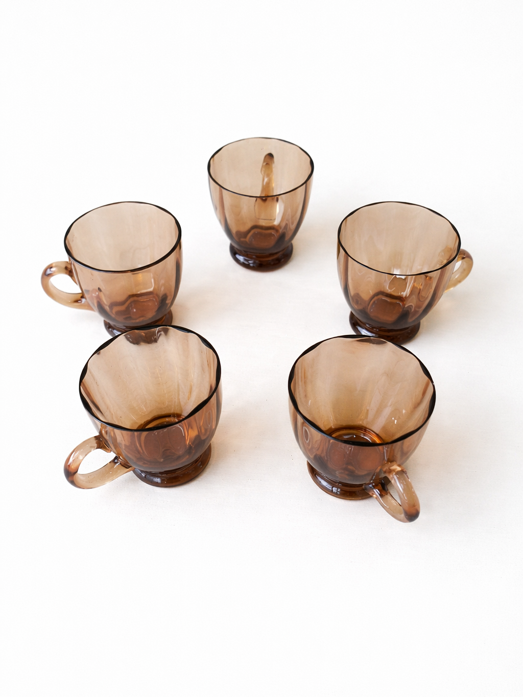 Vintage set 5 bruine tasjes